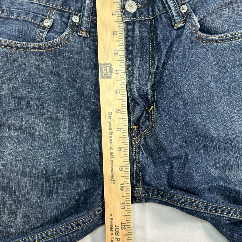 Mens Levis 513 Slim Straight Leg Dark Wash Denim Jeans 32x34 Blue 085130025
